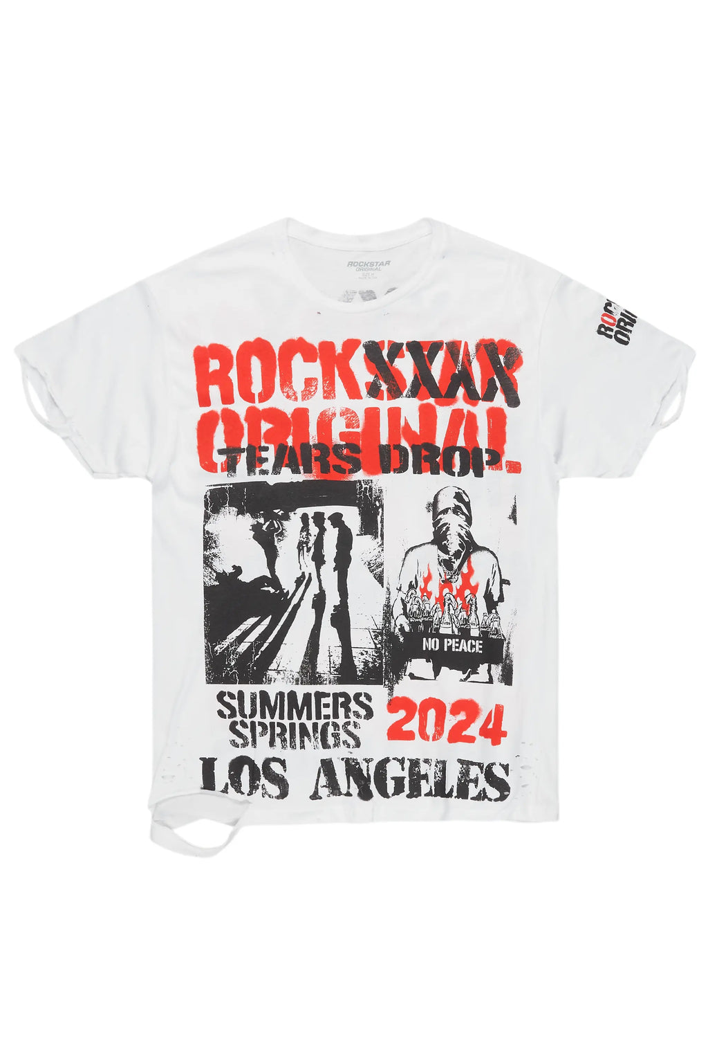 Omer White Oversized Graphic T-Shirt - image 1