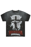 Wafers Charcoal Oversized Graphic T-Shirt - image 1