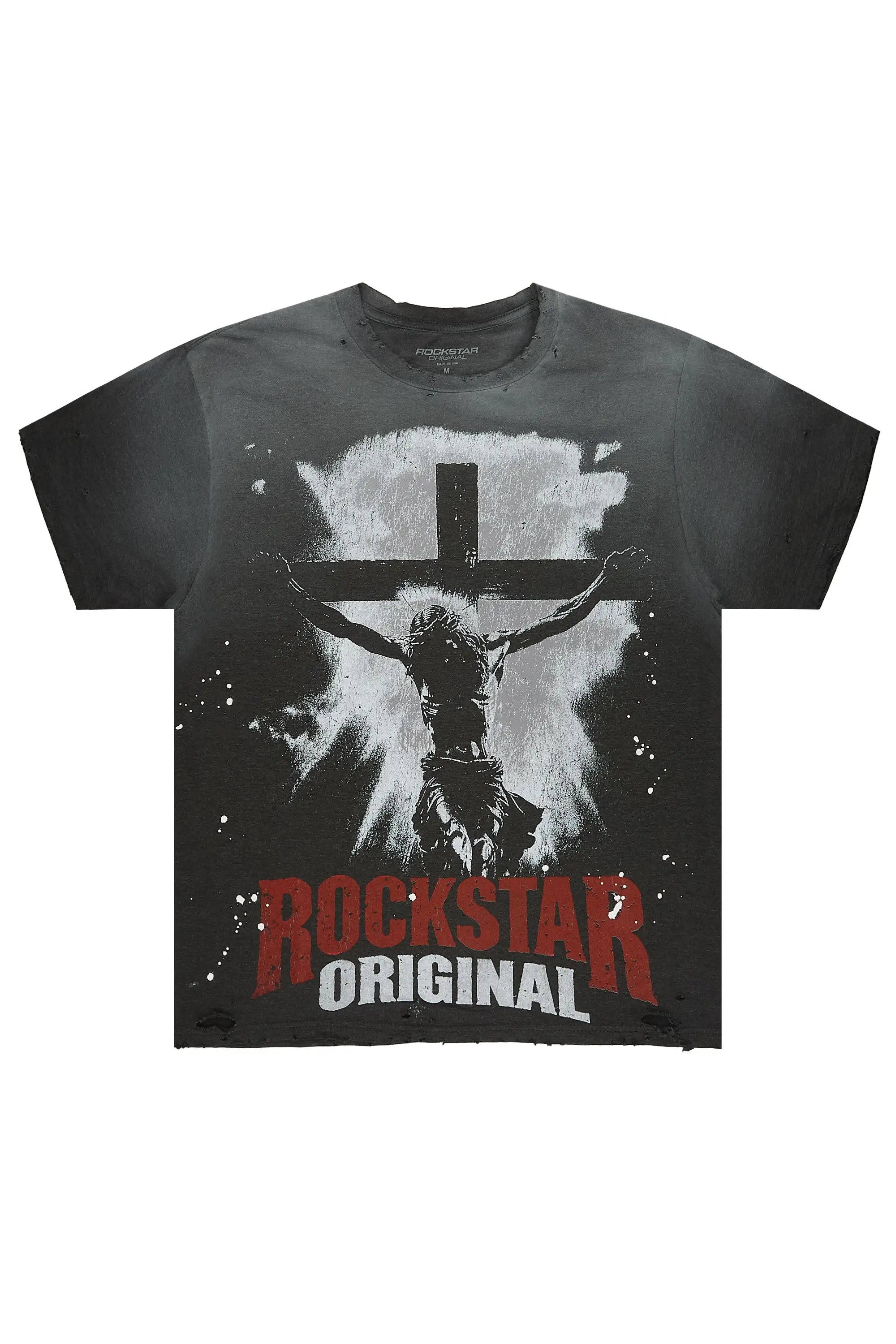 Wafers Charcoal Oversized Graphic T-Shirt - image 1