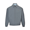 Prada Reversible Check Zip Jacket — Grey / Light Blue