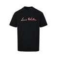 Louis Vuitton Script Signature Embroidered T-Shirt — Black / Rose