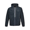 Prada Triangle Logo Hooded Zip Jacket — Black