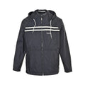 Prada Double-Stripe Hooded Zip Jacket — Black