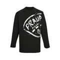 Prada Milano Graphic Long-Sleeve T-Shirt — Black