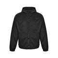 Prada Tonal Logo Hooded Zip Jacket — Black