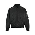 Prada Utility Bomber Jacket with Triangle Logo — Black