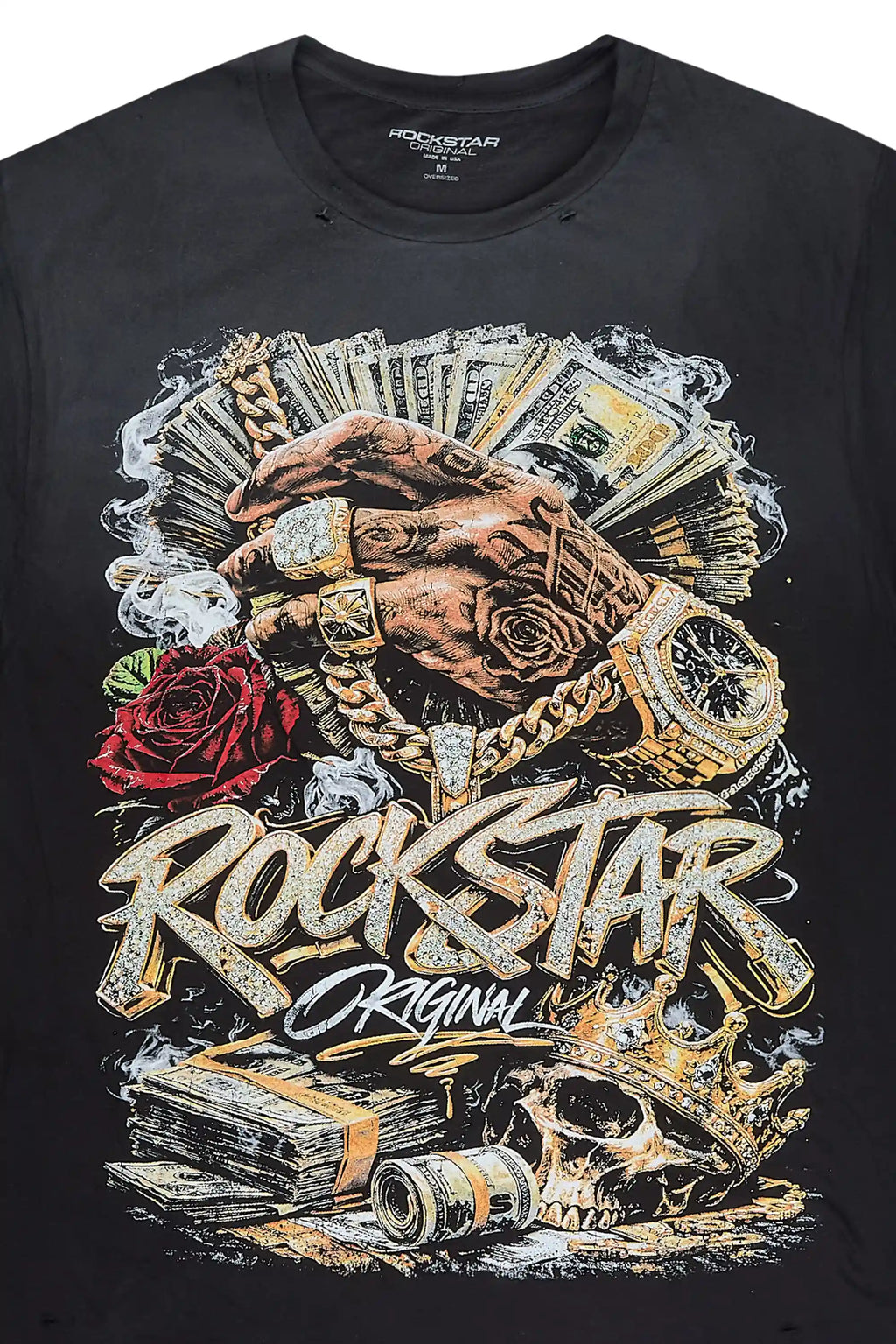 Mizzell Black Oversized Graphic T-Shirt - image 2