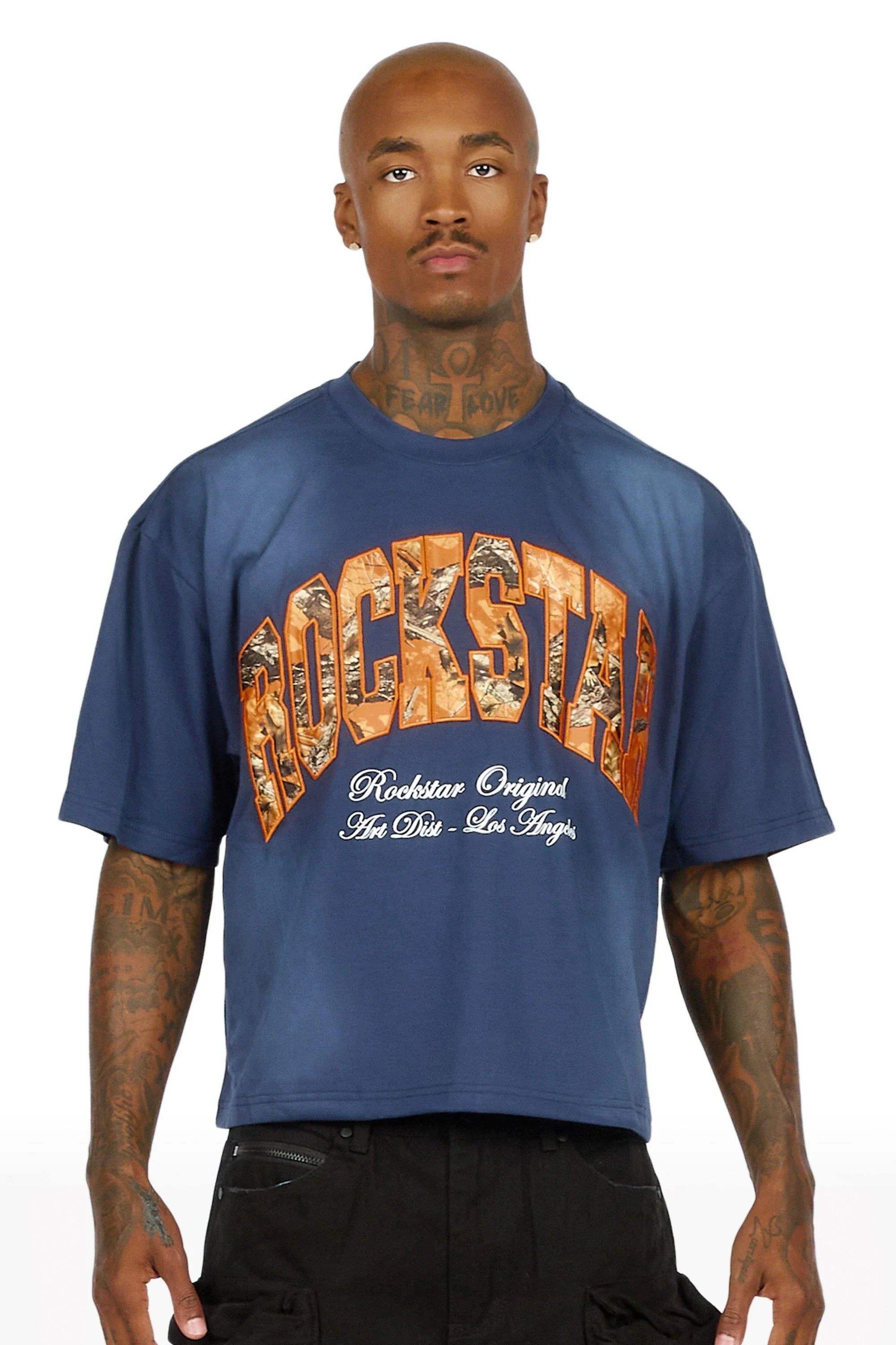 Alas Navy Boxy Crop Tee - image 2