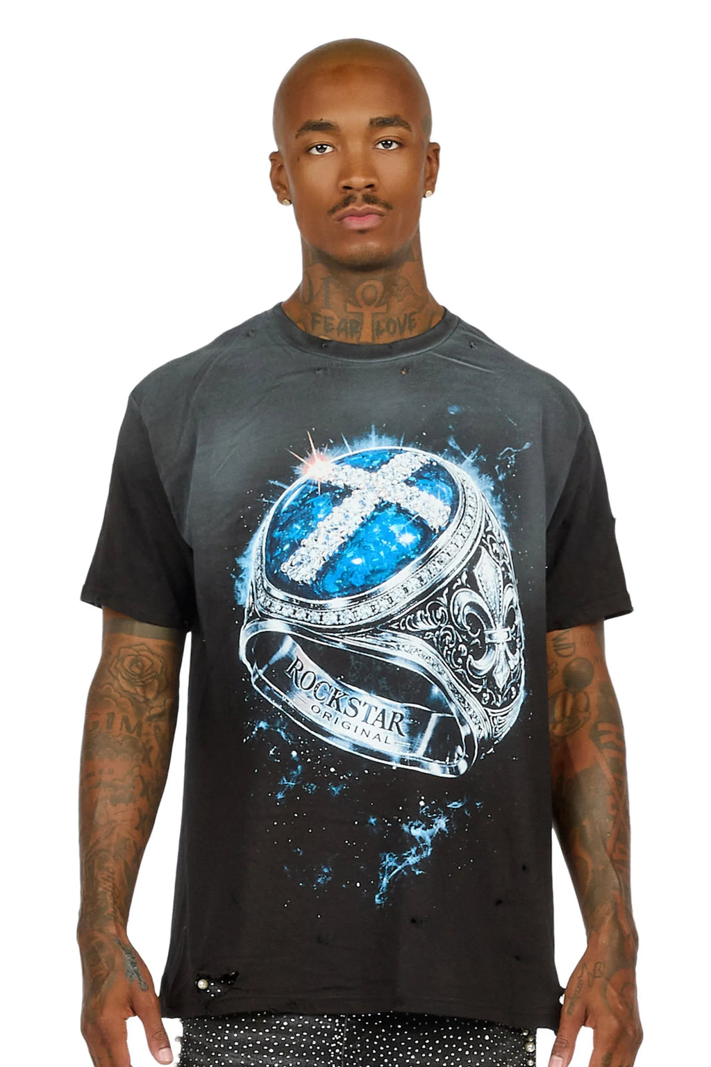 Zamie Black Oversized Graphic T-Shirt - image 2