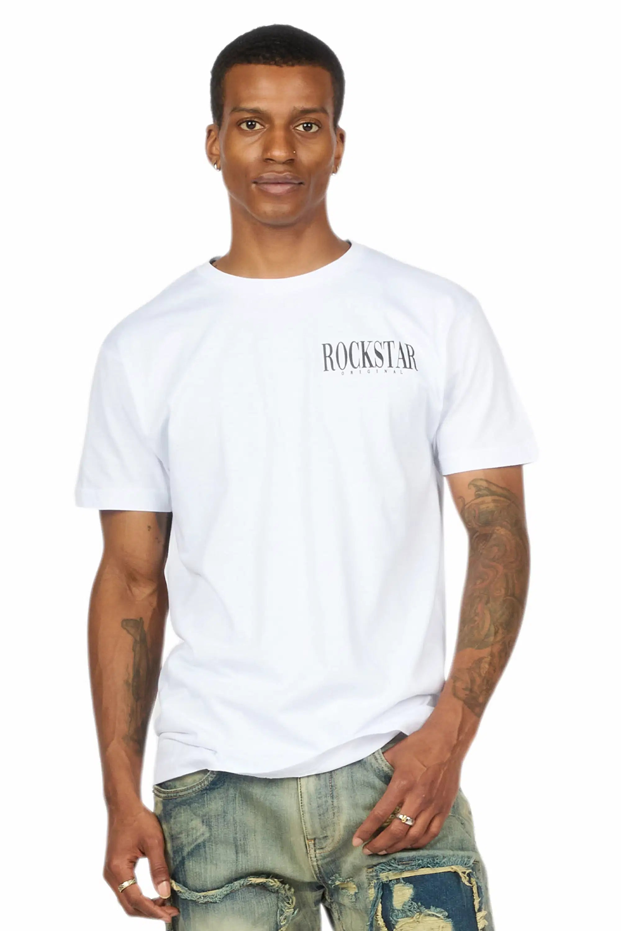 Dayte Nite White Graphic T-Shirt - image 2