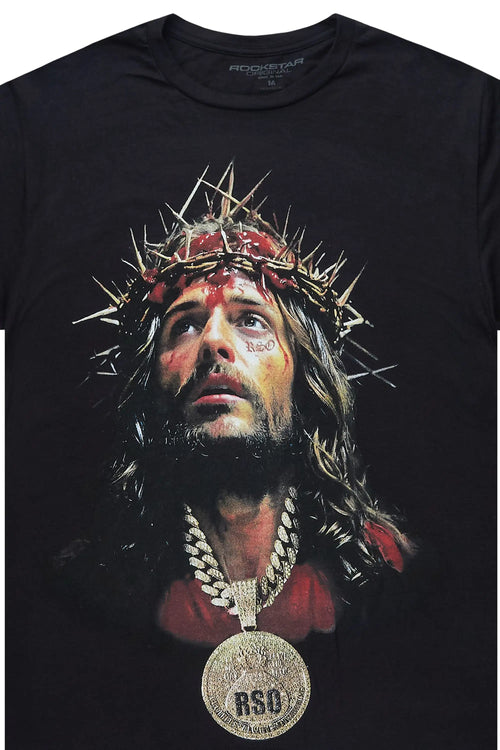 Amina 2.0 Black Oversized Graphic T-Shirt - image 2