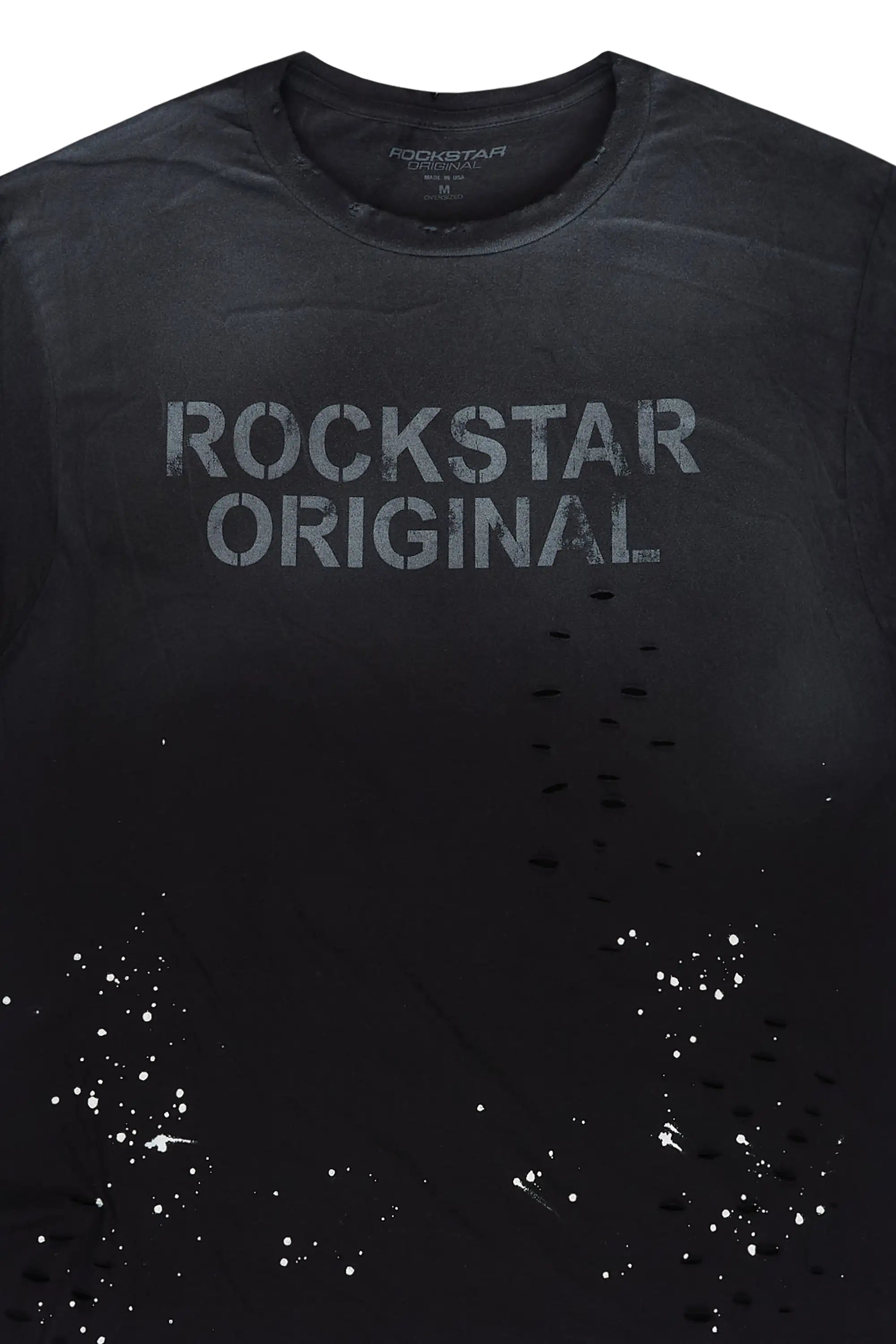 Reign Black/Black Oversized Graphic T-Shirt - image 8