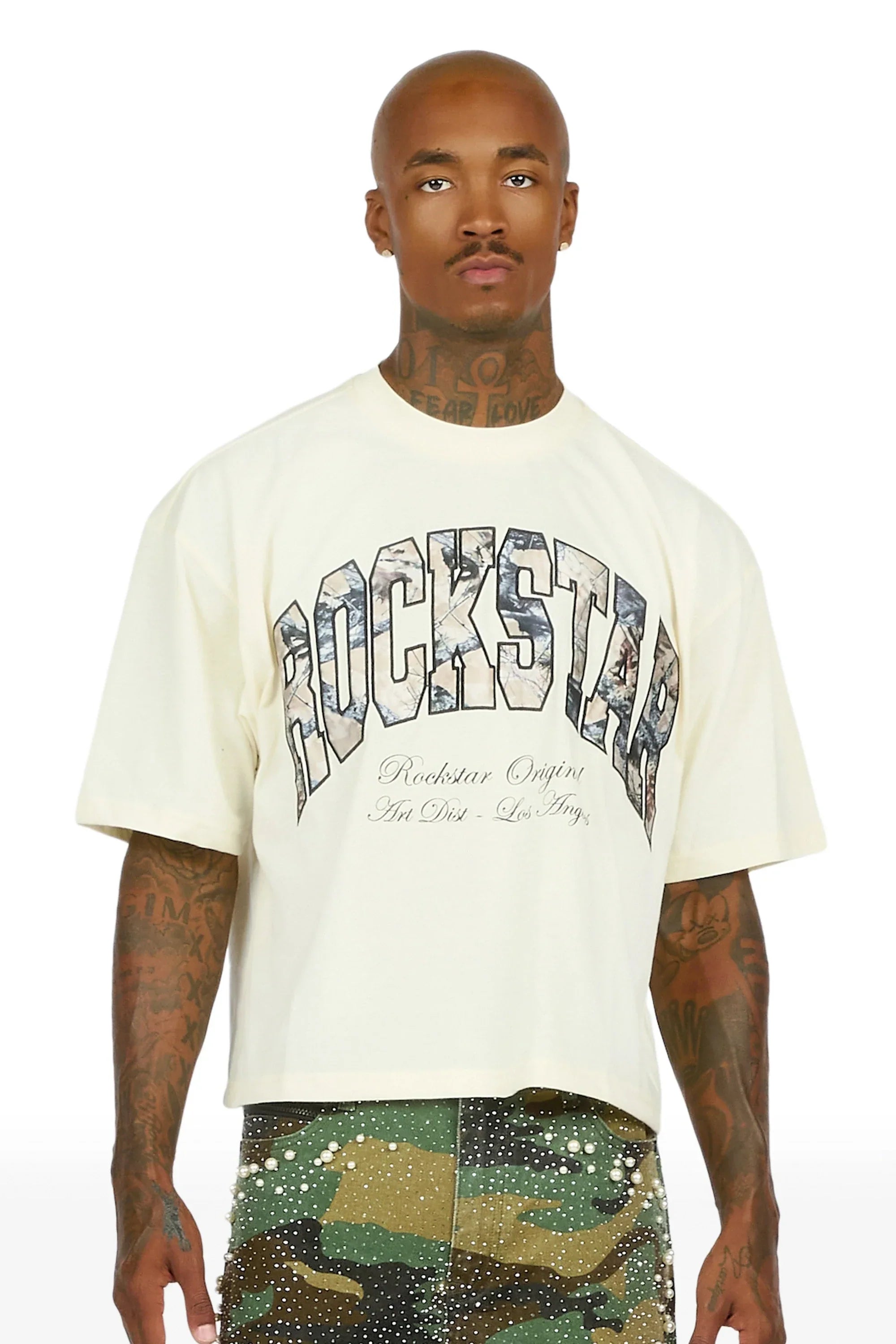 Alas Beige Boxy Crop Tee - image 2