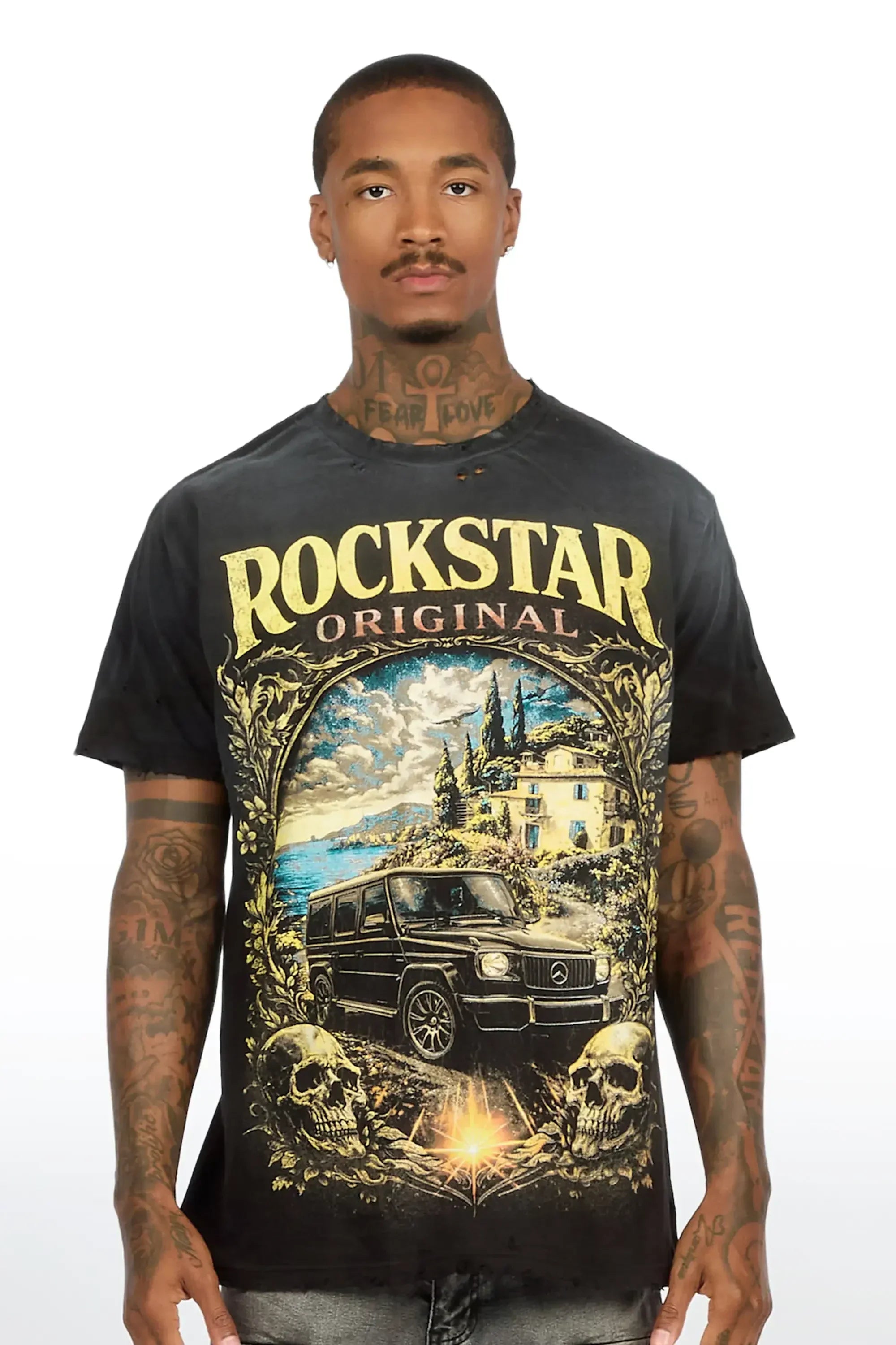 Stovall Black Oversized Graphic T-Shirt - image 2