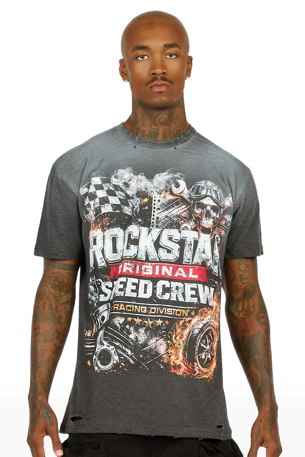 Cleaveland Charcoal Oversized Graphic T-Shirt - image 2