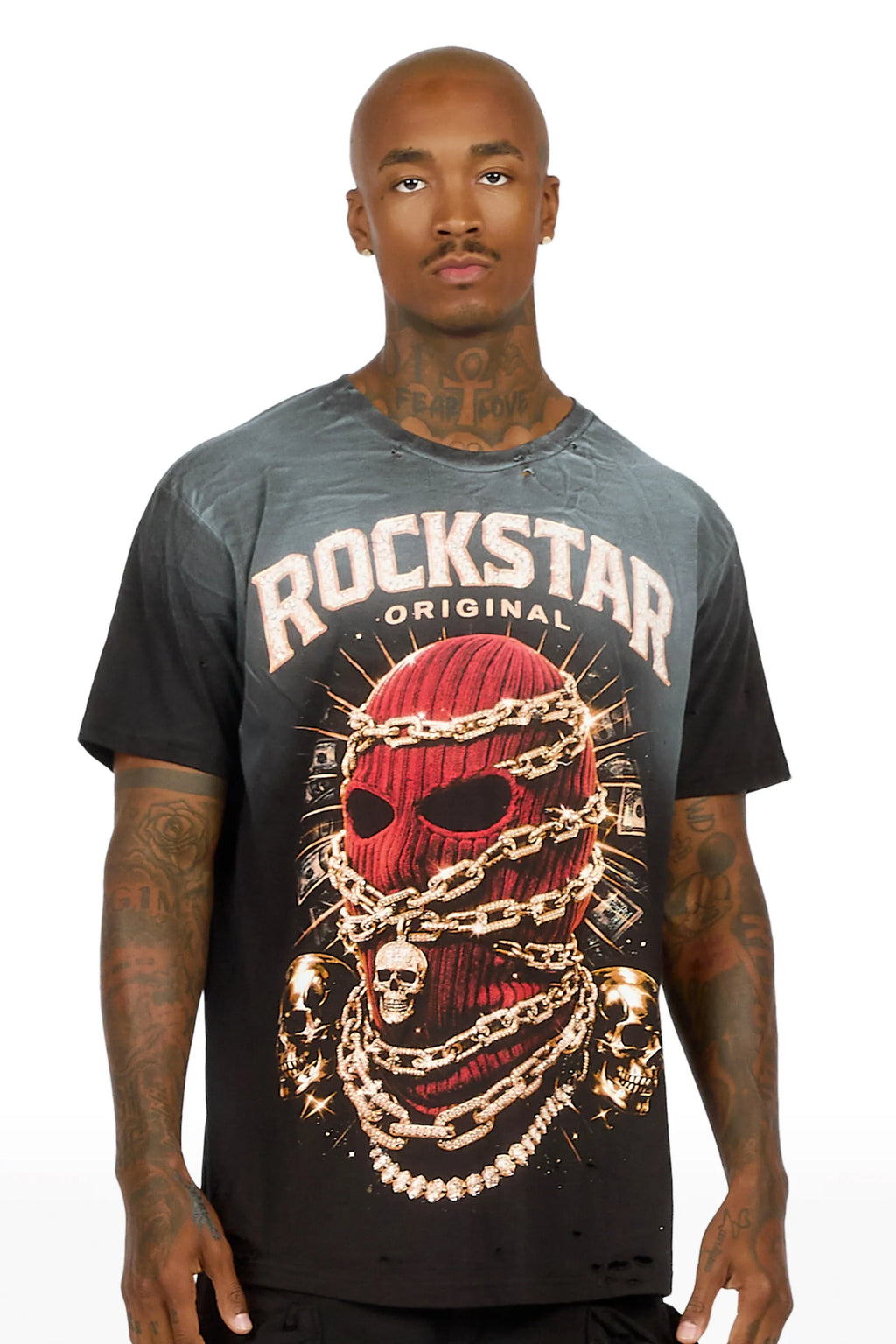 Fuston Black Oversized Graphic T-Shirt - image 2
