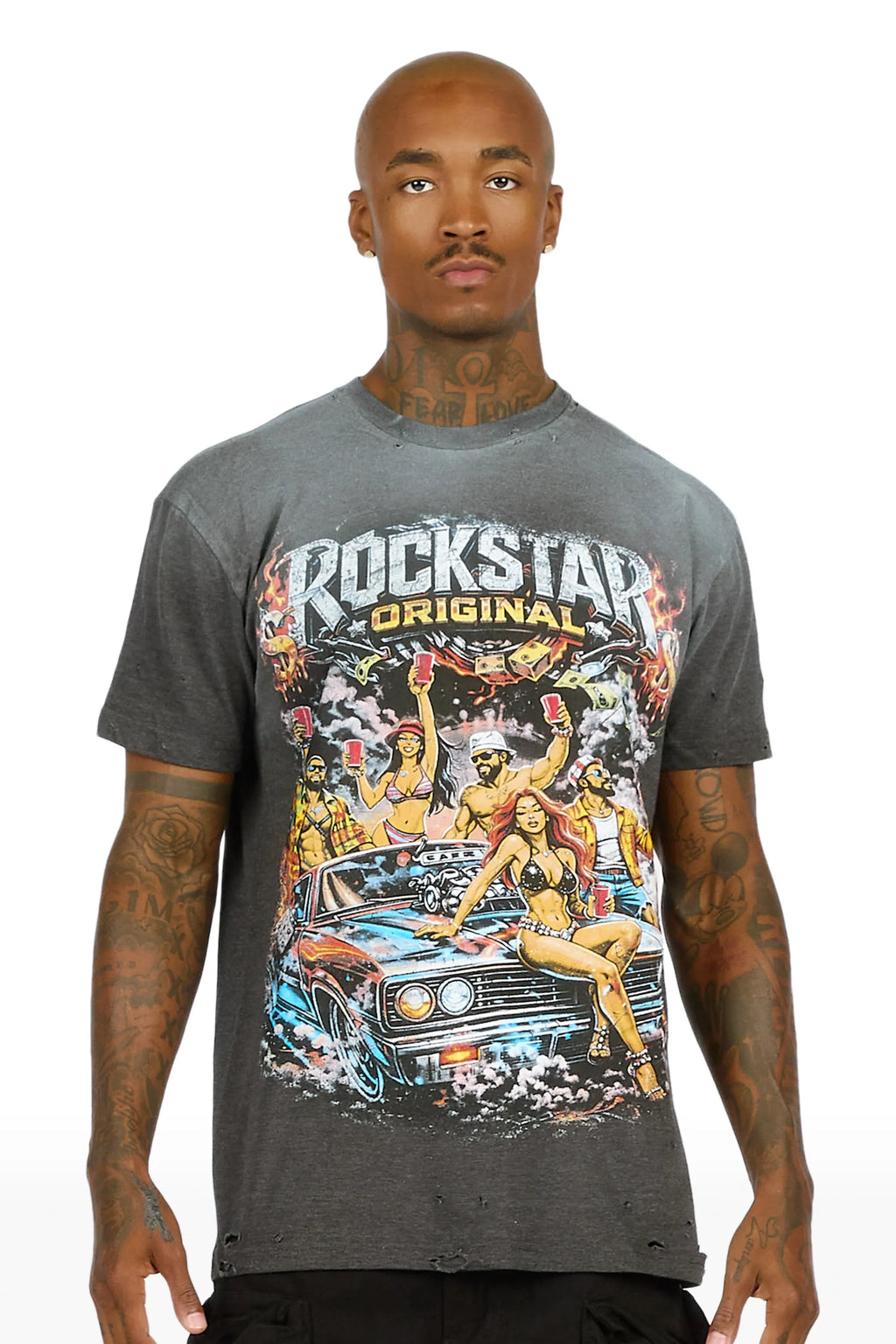 Wilzon Charcoal Oversized Graphic T-Shirt - image 2