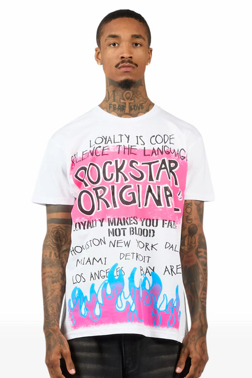 Beno 2.0 White Oversized Graphic T-Shirt - image 2
