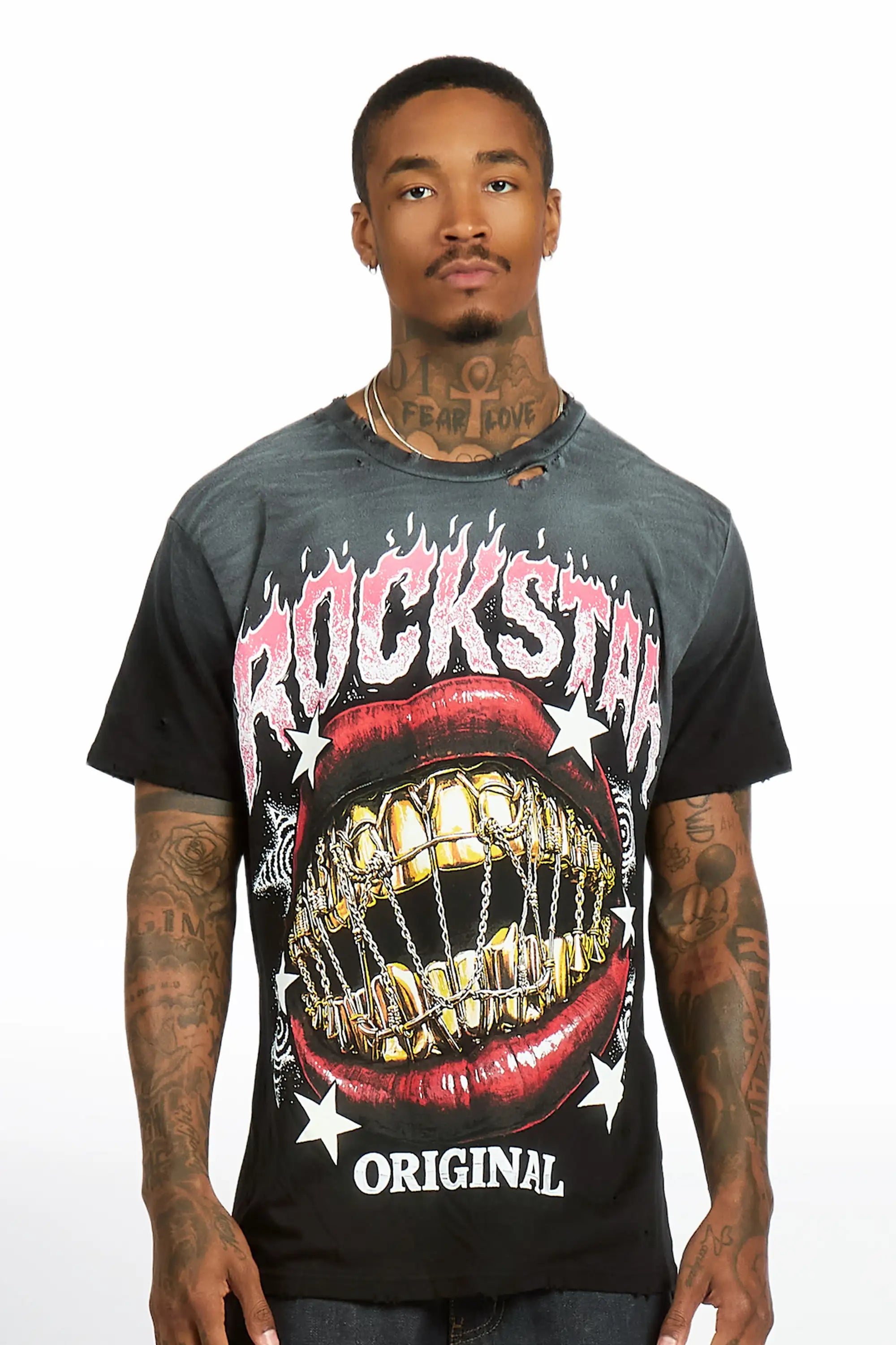 Glasina Black Oversized Graphic T-Shirt - image 2