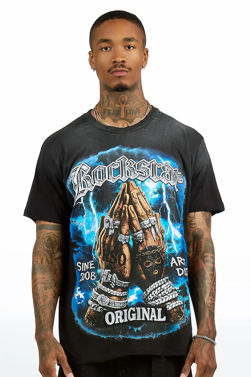 Thorne Black Oversized Graphic T-Shirt - image 2