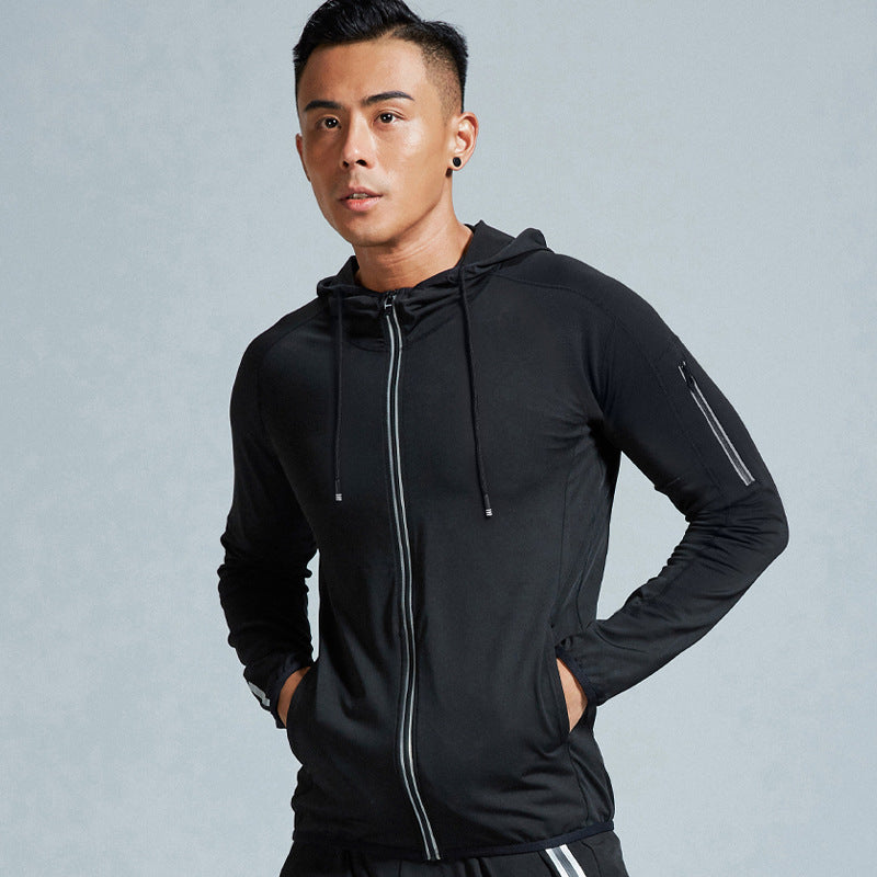 New Men's Fitness Apparel Quick-Drying Long-Sleeved Pants Tight-Fitting Elastic Sports Suit Five-piece set