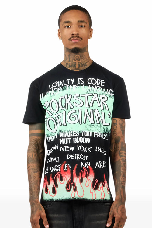 Beno 2.0 Black Oversized Graphic T-Shirt - image 2