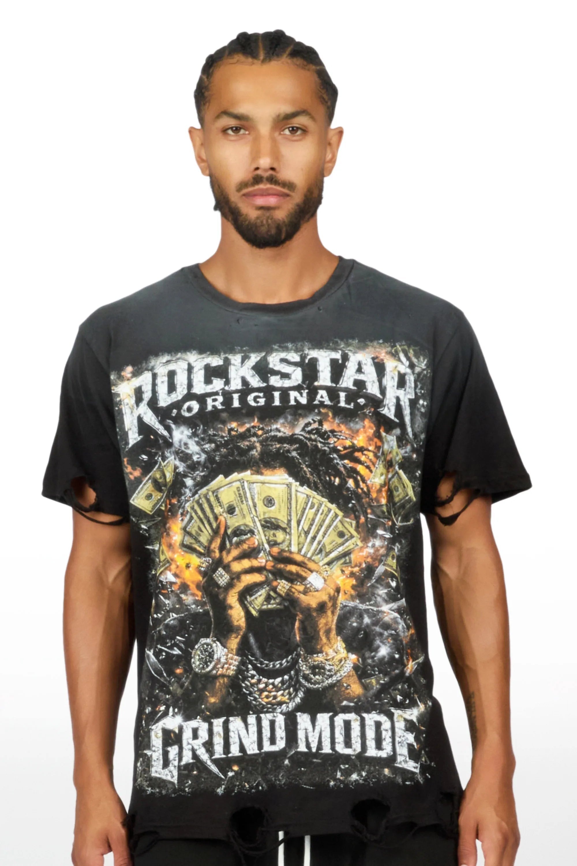LaJordan Black Oversized Graphic T-Shirt - image 2