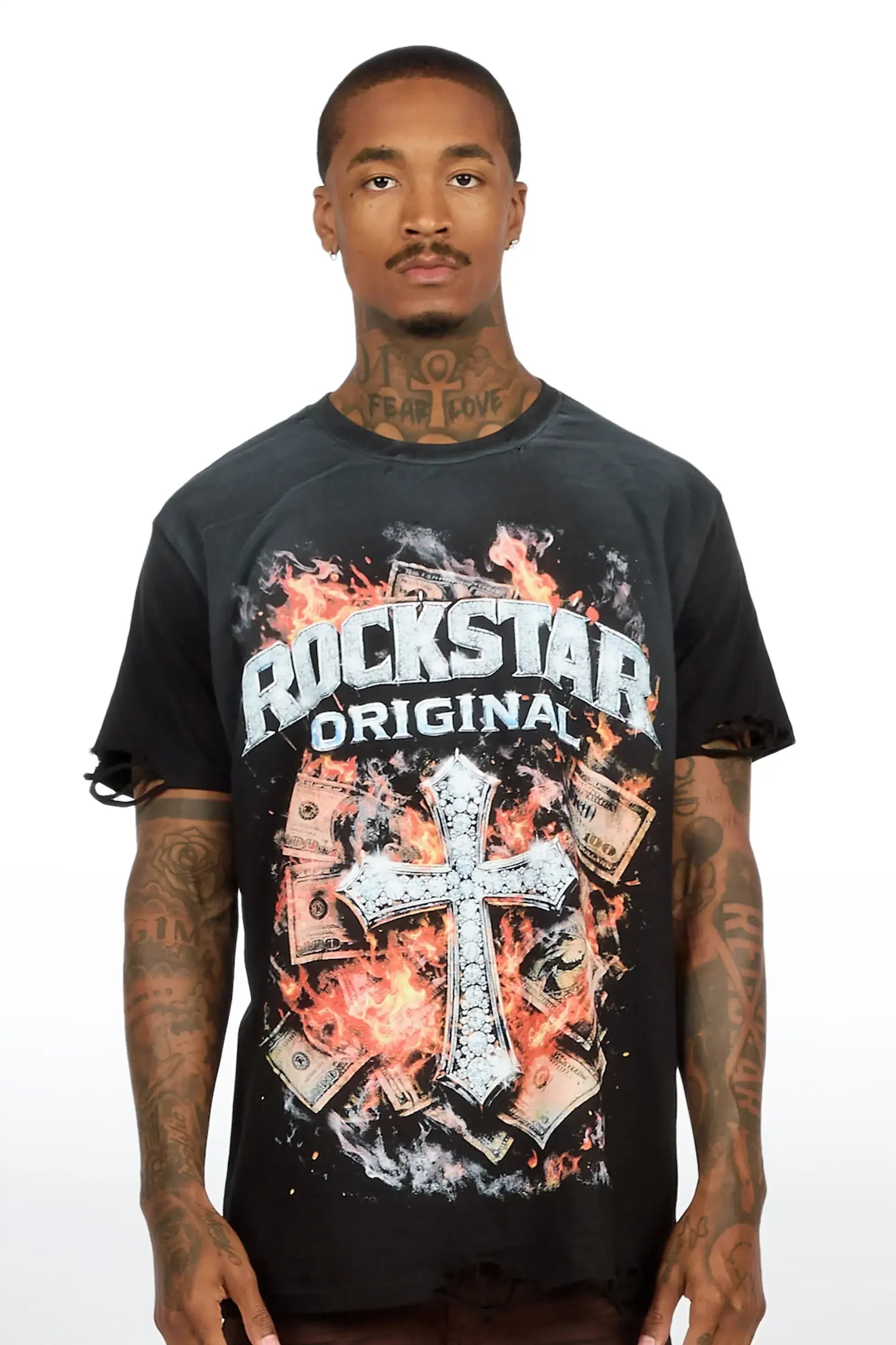 Moore Black Oversized Graphic T-Shirt - image 2