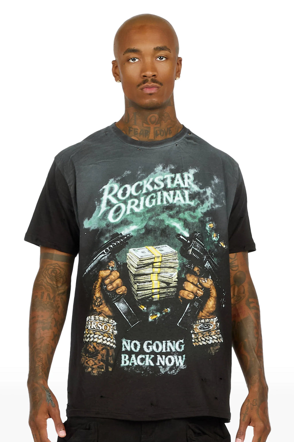 Nakota Black Oversized Graphic T-Shirt - image 2