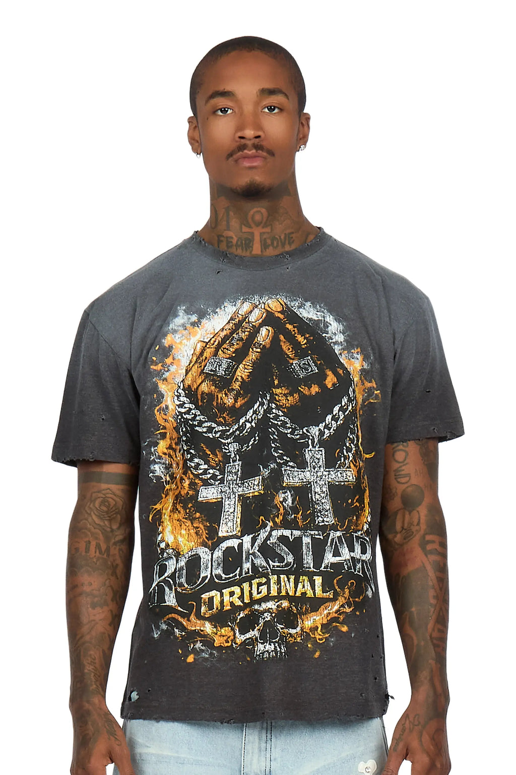 Rhon Charcoal Oversized Graphic T-Shirt - image 2