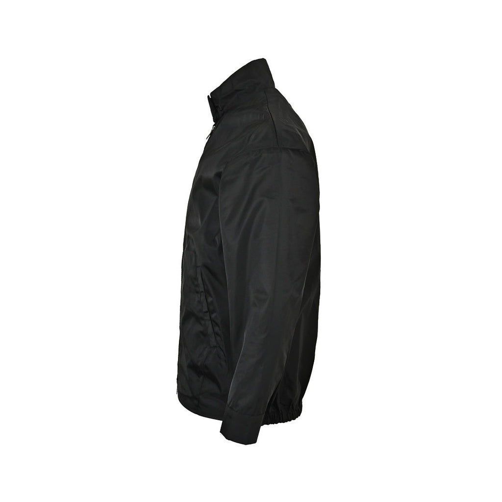 Prada Stand-Collar Two-Way Zip Jacket — Black