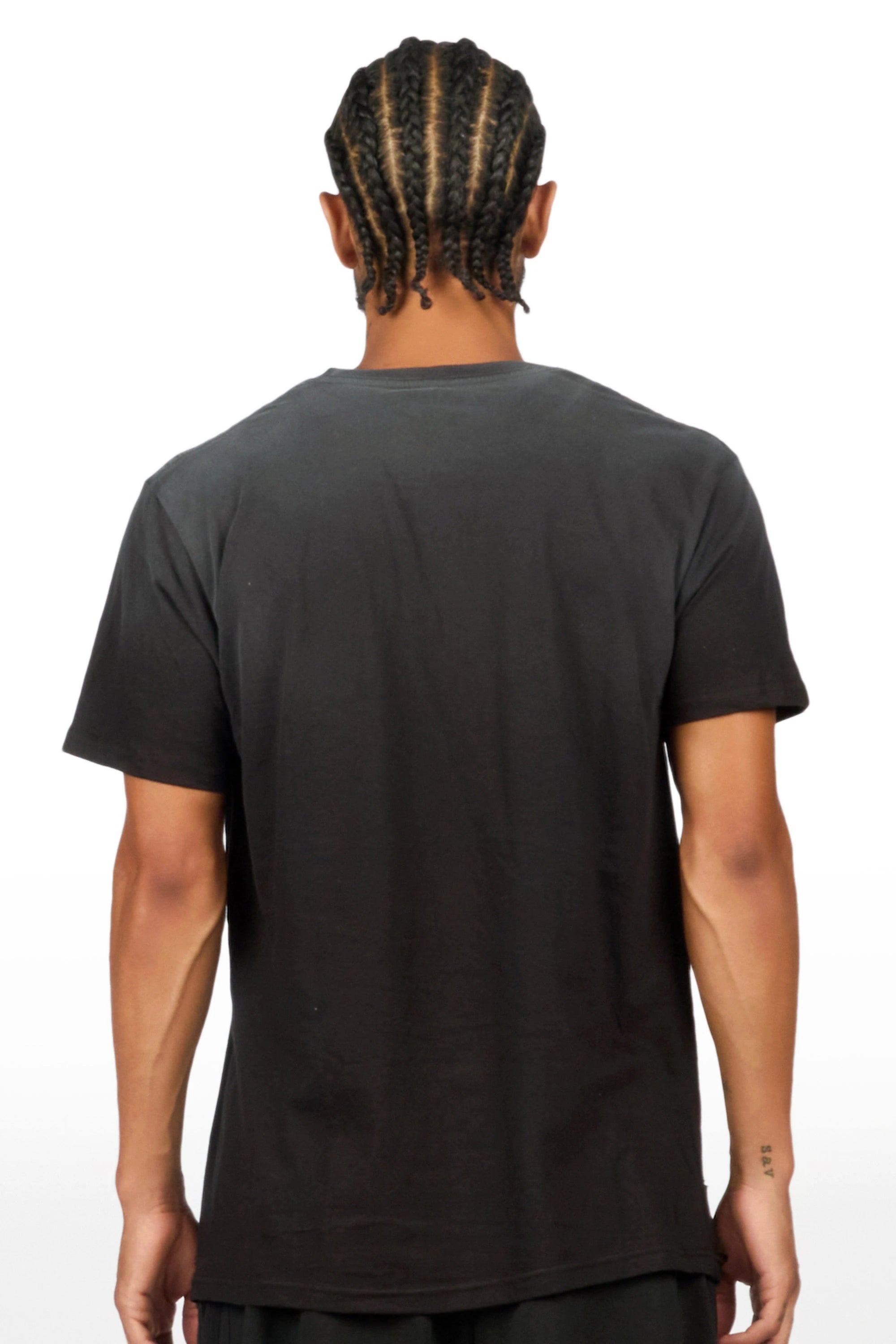 Zanja Black Oversized Graphic T-Shirt - image 3