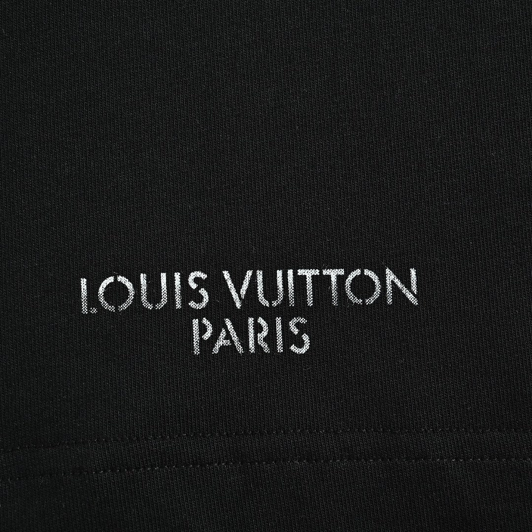 Louis Vuitton 26SS Wine Glass & Umbrella Print Short-Sleeve T-Shirt