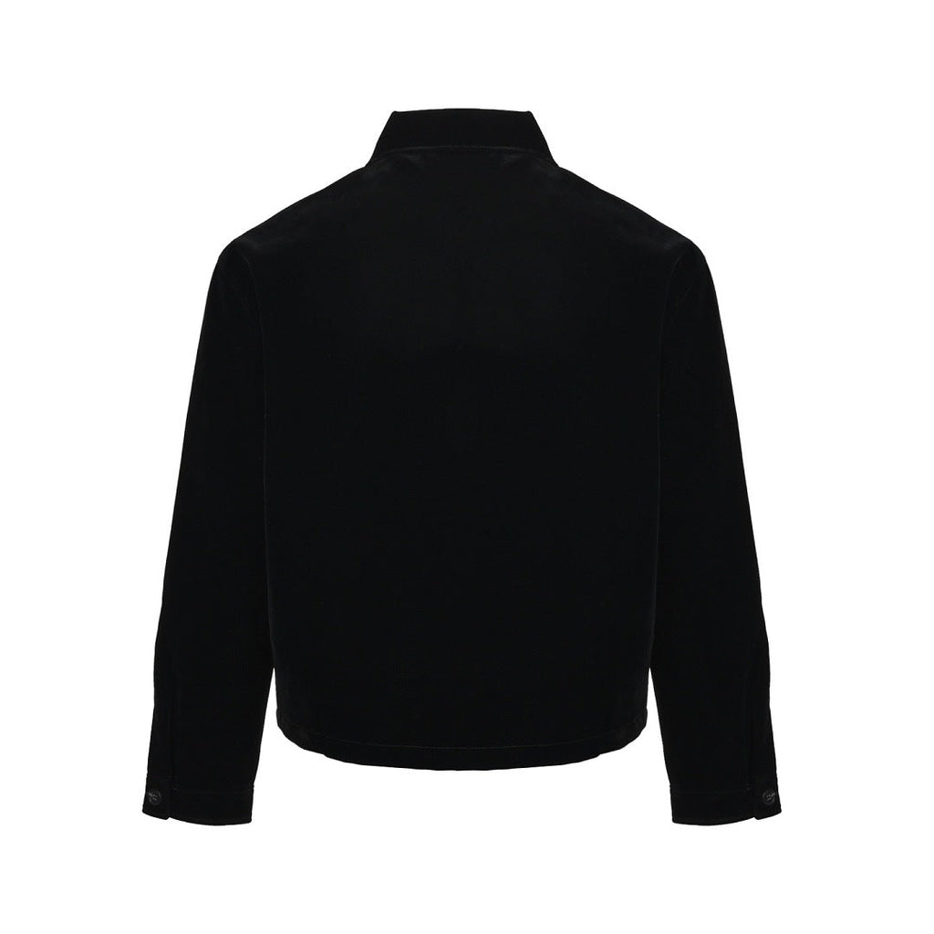 Prada Triangle Logo Stand-Collar Zip Jacket — Black