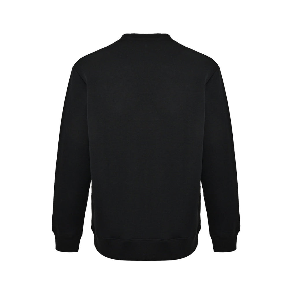 Prada Triangle Logo Crewneck Sweatshirt — Black