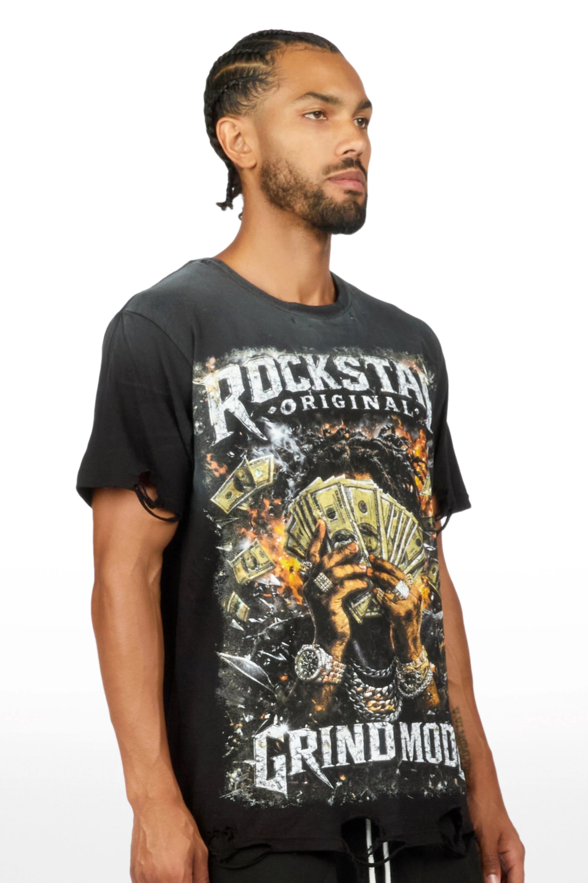 LaJordan Black Oversized Graphic T-Shirt - image 4