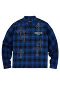 Poldi Royal Rhinestone Flannel Long Sleeve Shirt - image 1