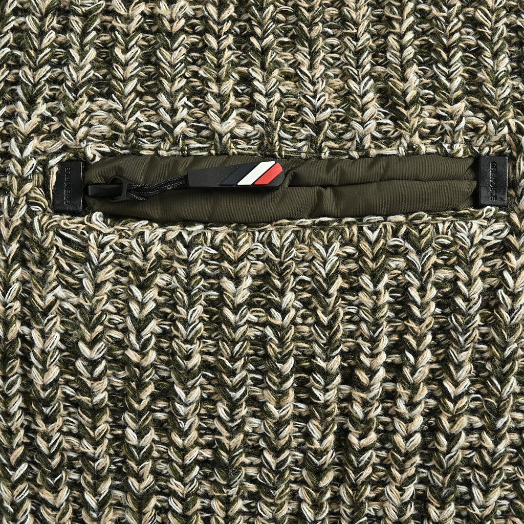 Moncler Chunky Knit Turtleneck Sweater Olive Marl
