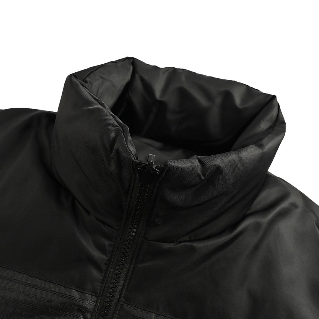 Prada Re-Nylon Down Jacket — Black, Triangle Logo