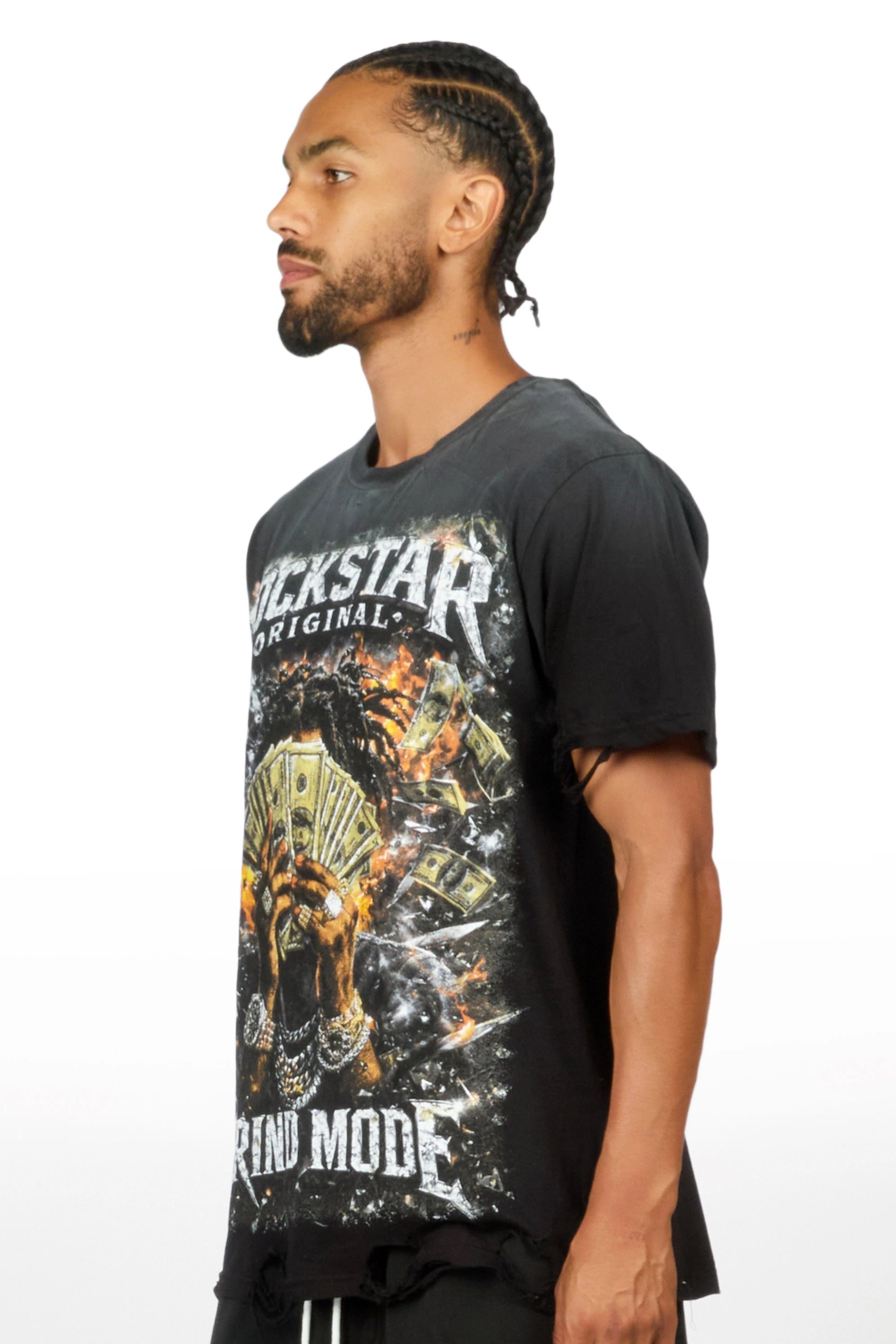 LaJordan Black Oversized Graphic T-Shirt - image 5