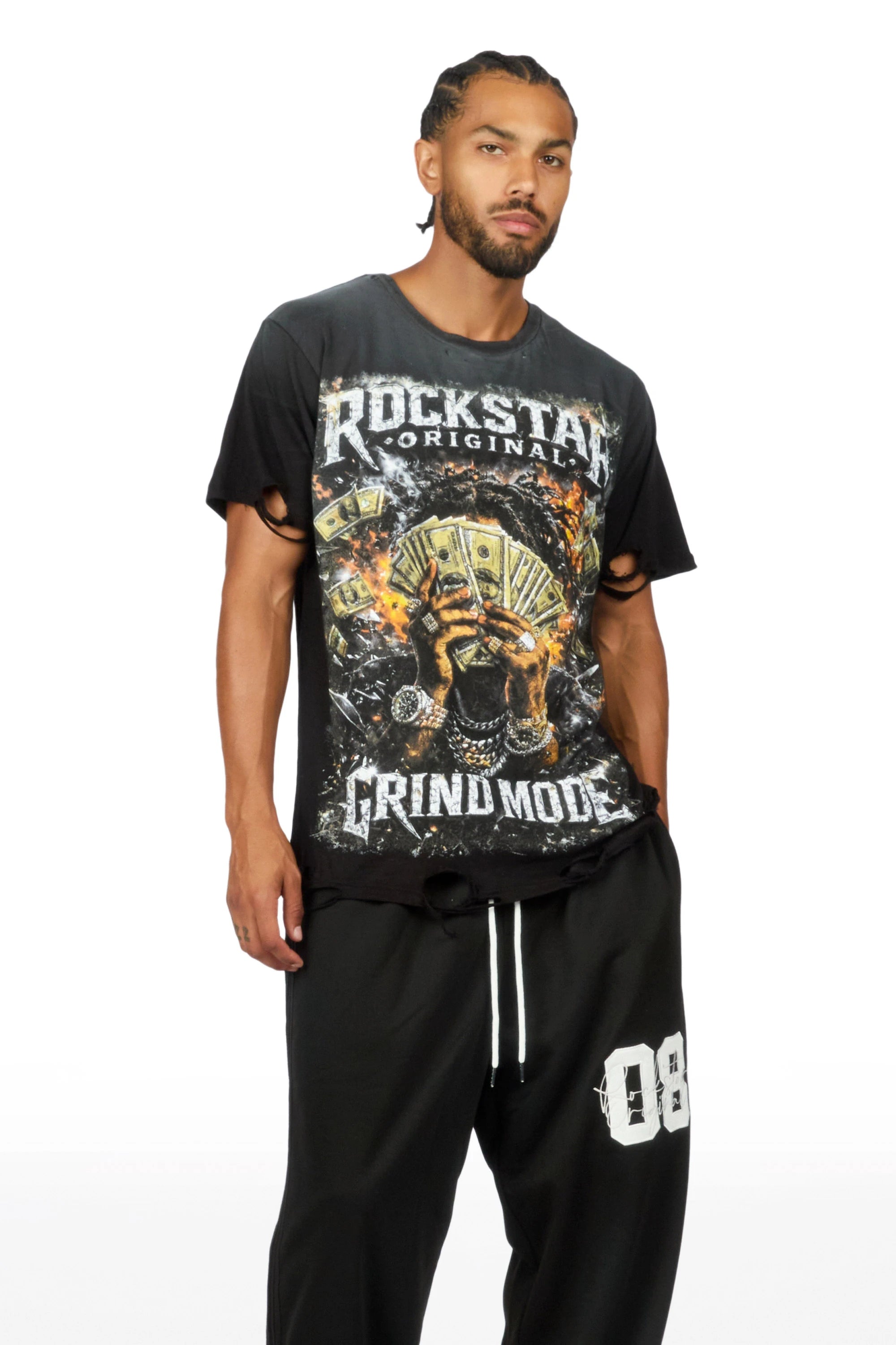 LaJordan Black Oversized Graphic T-Shirt - image 6
