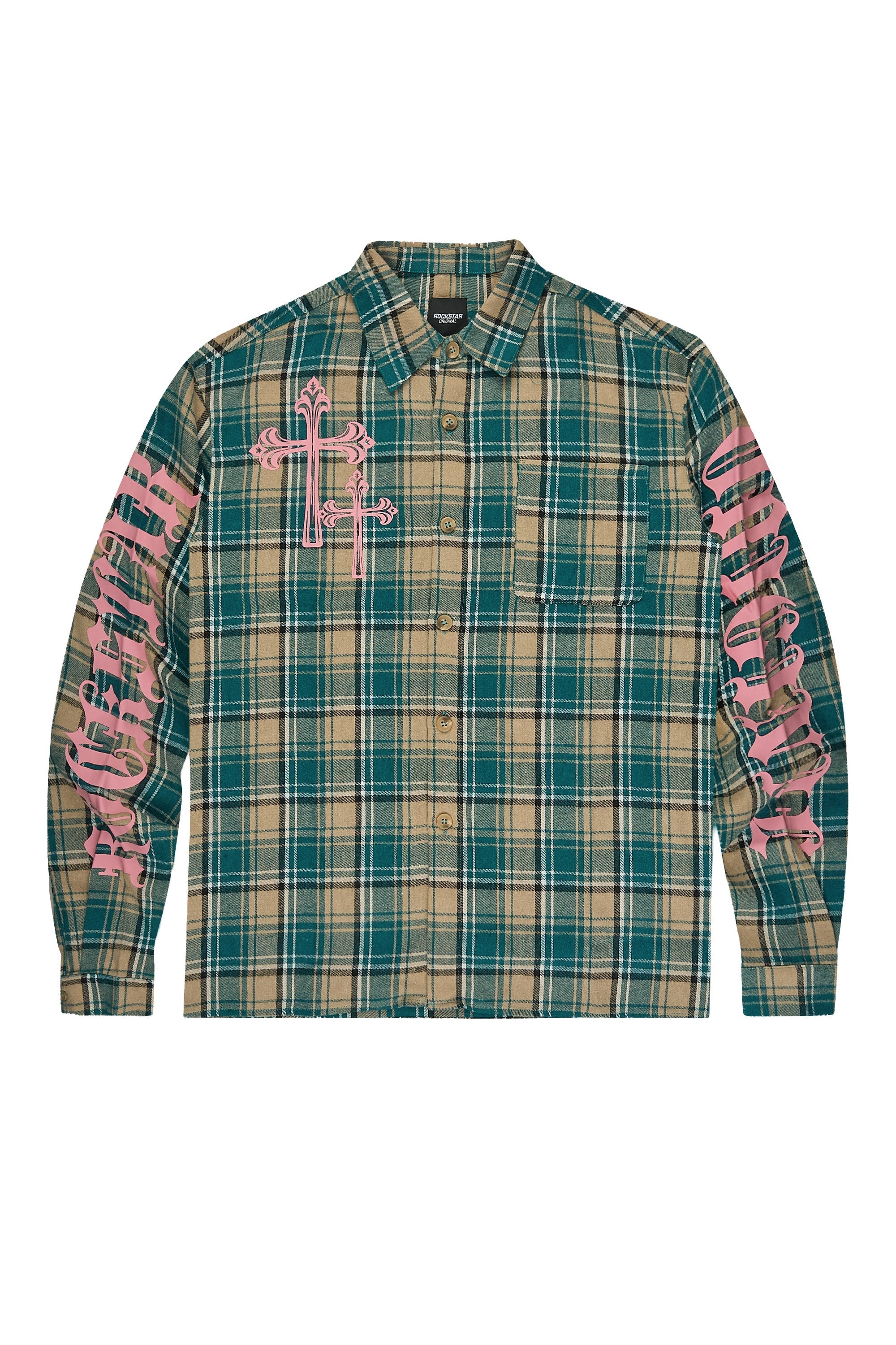Helder Green Flannel Long Sleeve Shirt - image 1