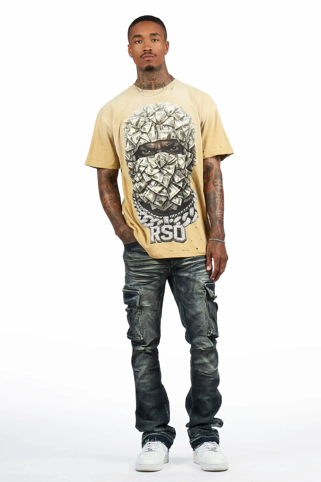 Kairox Beige Oversized Graphic T-Shirt - image 2