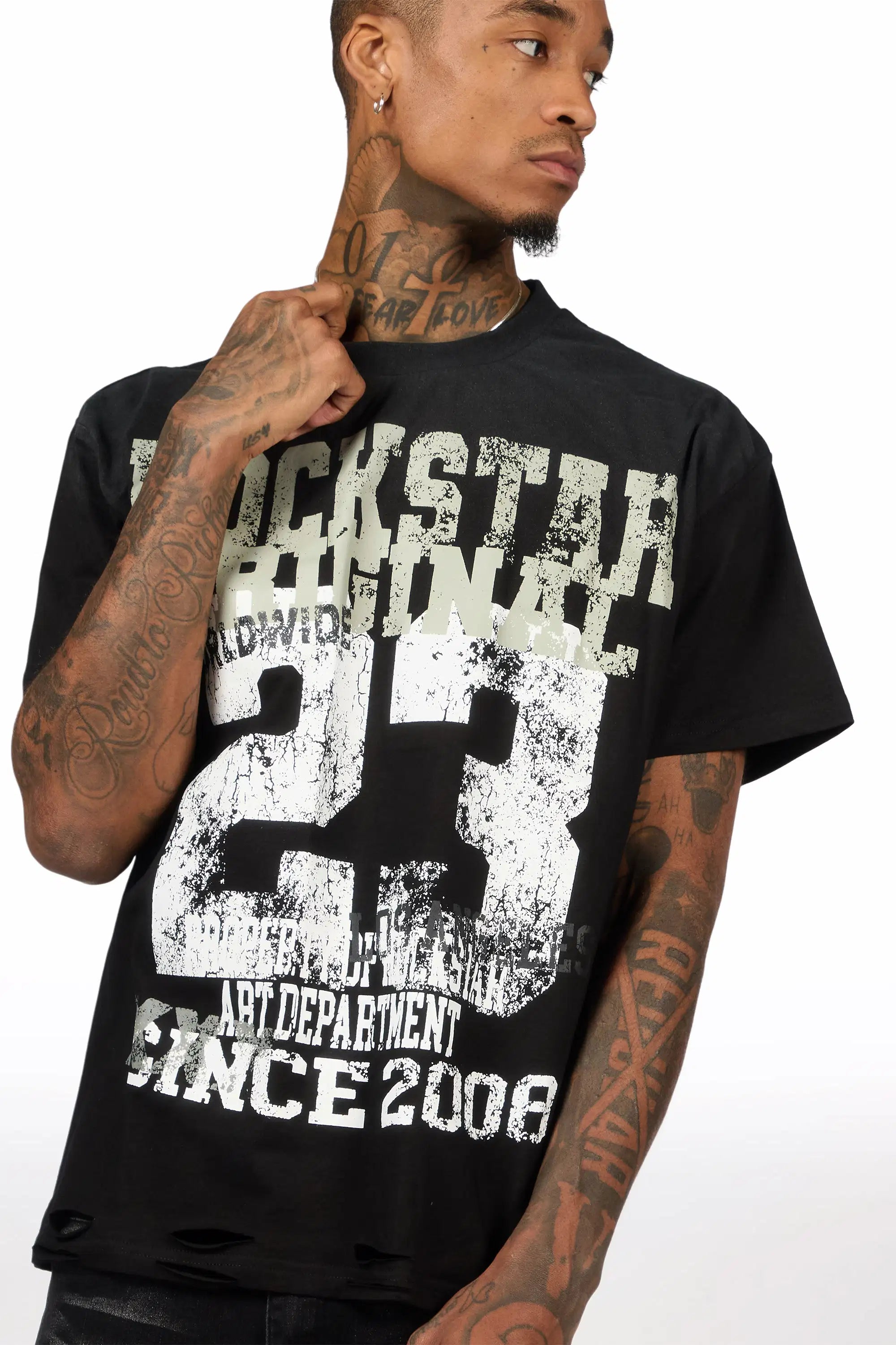 Kyvaris Black Oversized Graphic T-Shirt - image 2