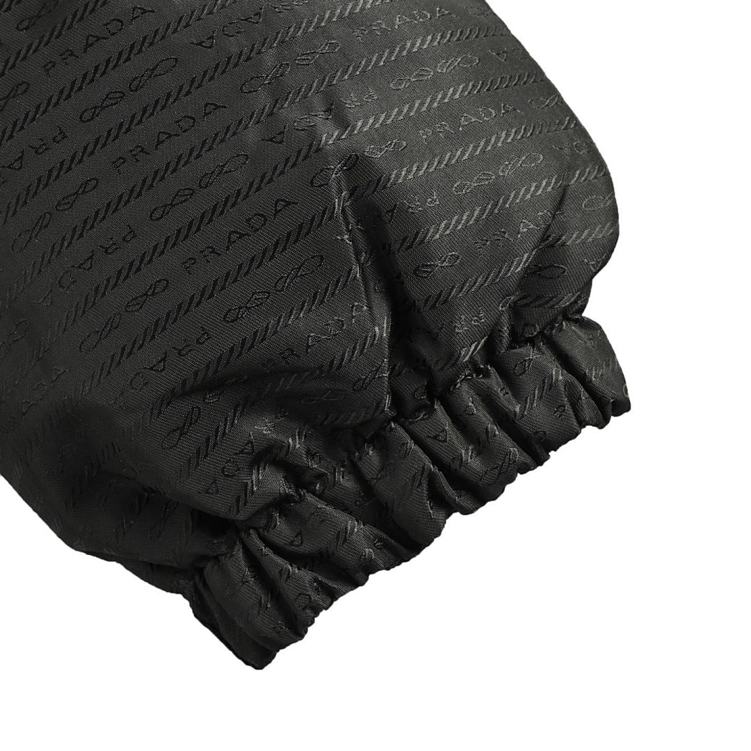 Prada Re-Nylon Down Jacket — Black, Triangle Logo