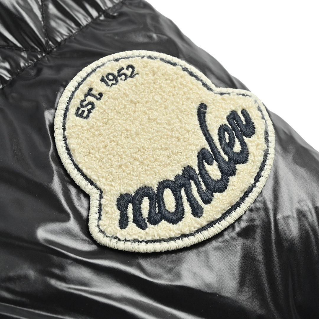 Moncler Reversible Glossy Down Jacket — Stand Collar Double Zipper