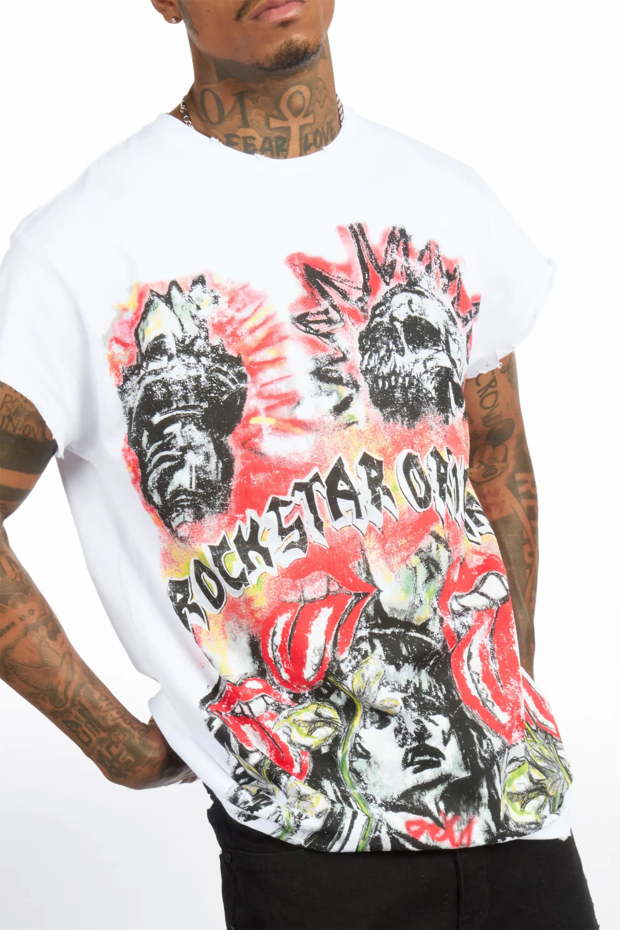 Falon White Cut Off Tee - image 2