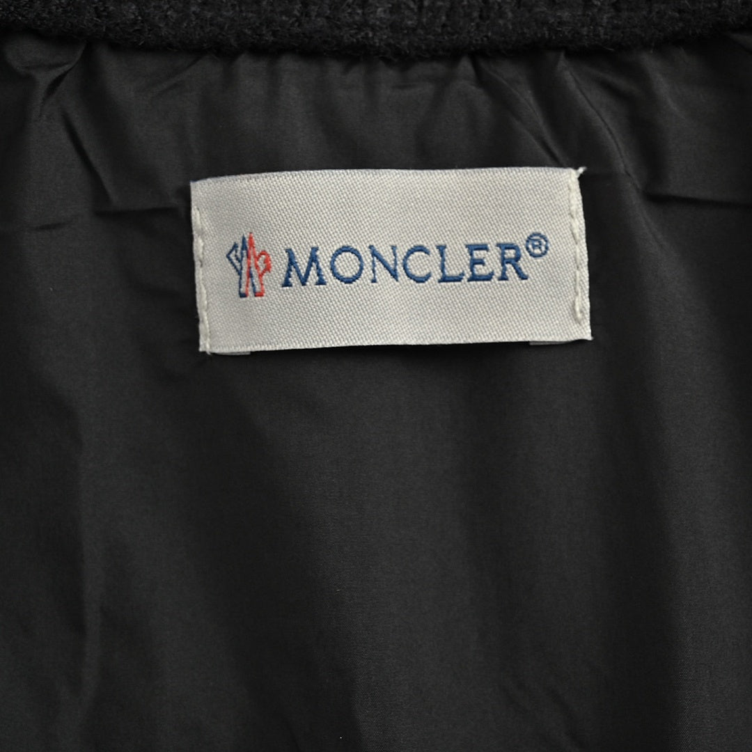 Moncler Hybrid Quilted Jacket — Knit Sleeve, Double Zip Small version