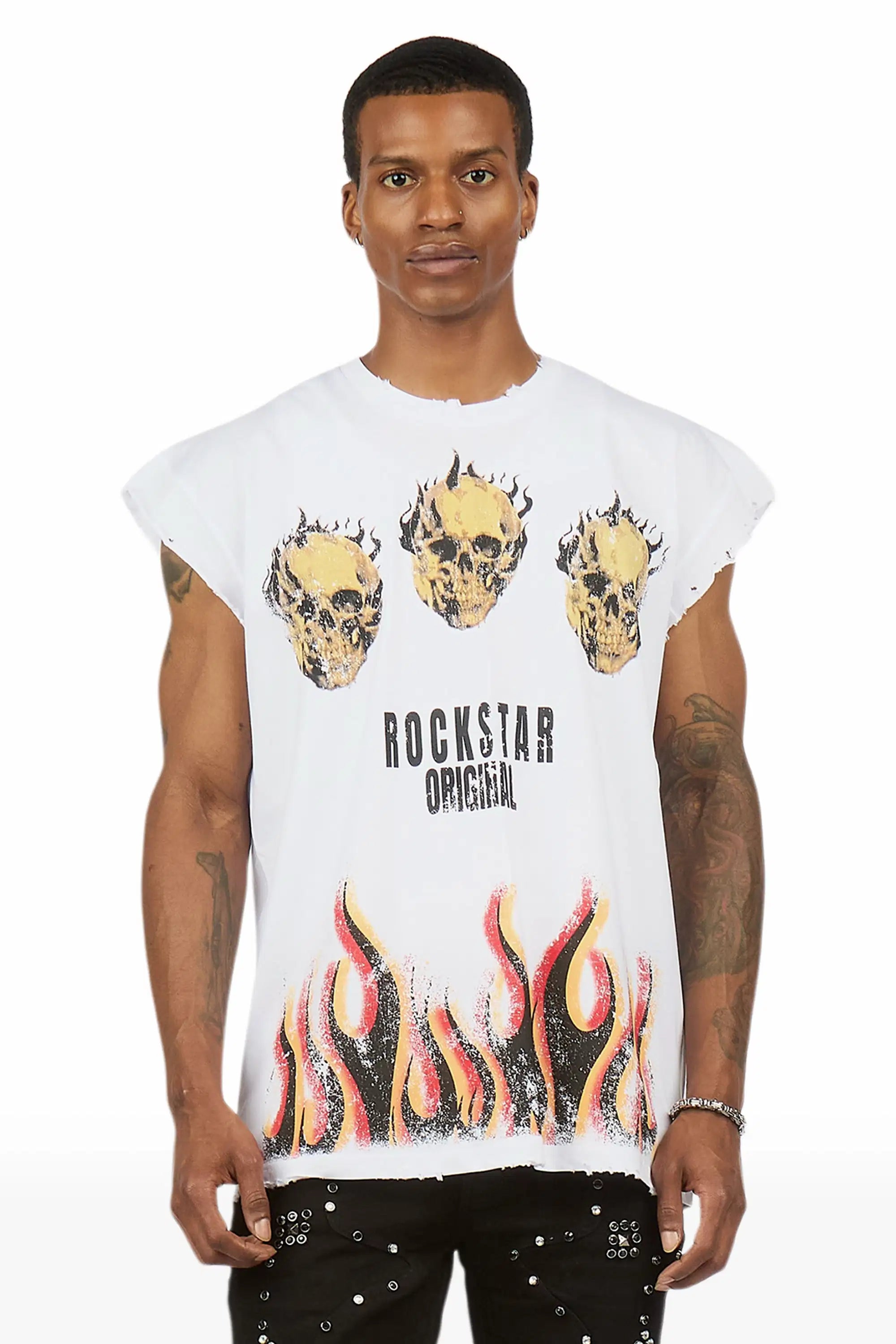 Maezar White Cut Off Tee - image 2
