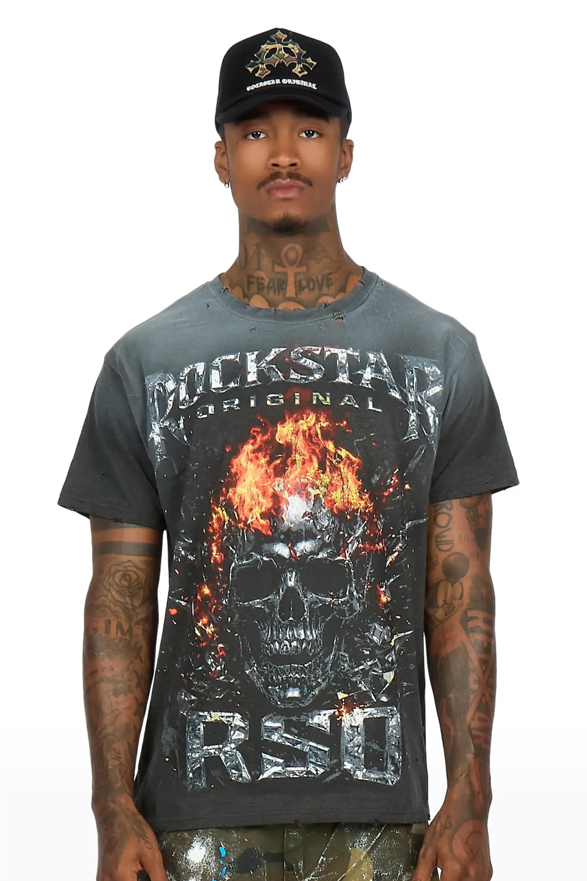 Spivey Charcoal Oversized Graphic T-Shirt - image 2